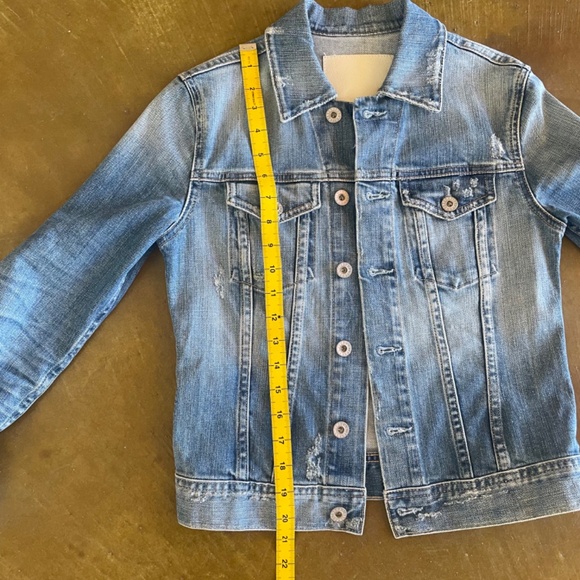 EUC AG Distressed Jean Jacket (XS) - Picture 8 of 9